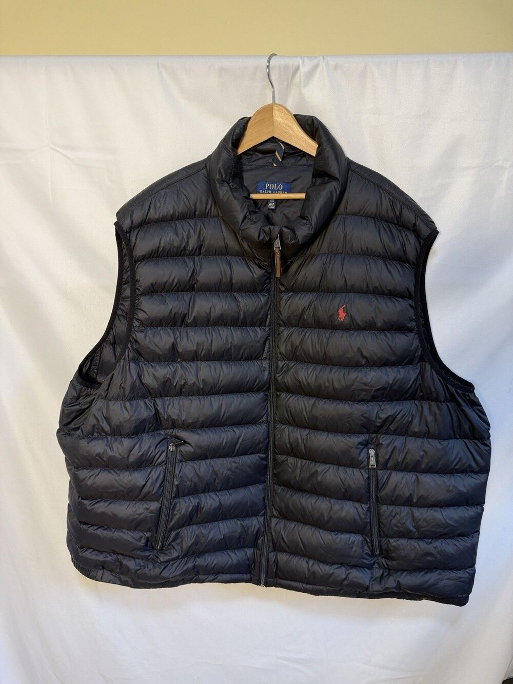 POLO RALPH LAUREN Duck down  Vest 5XB Black Tall Packable PUFFER Feather